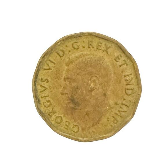 1942 Canada 5 Cents - George VI dodecagonal, tombac Coin KM# 39 - Picture 2 of 9